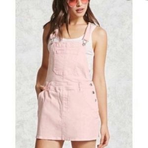 pink overall dress forever 21